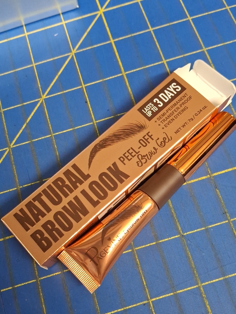 PageVine Natural Brow Look Peel Off Gel 7g New - 02 Auburn